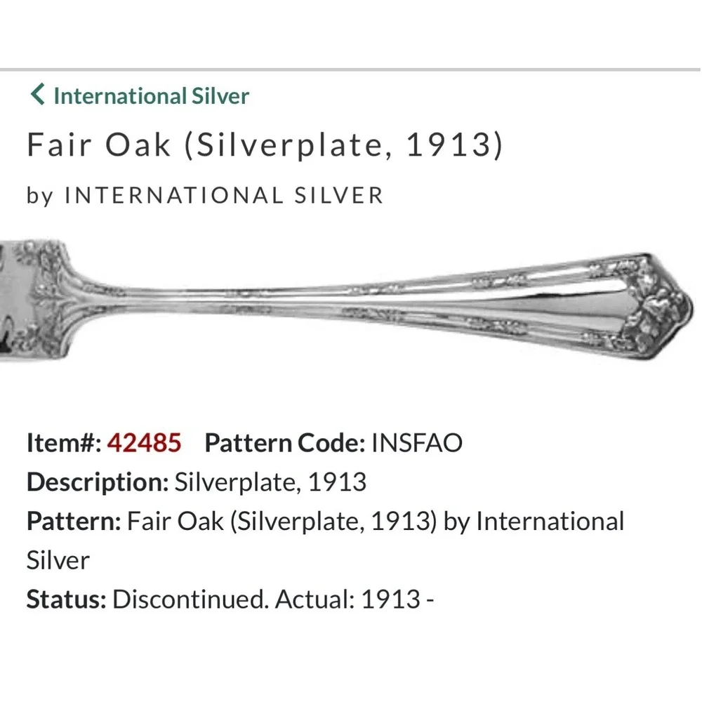 International Silver set five